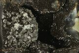 Septarian Dragon Egg Geode - Black Crystals #137954-1